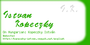 istvan kopeczky business card