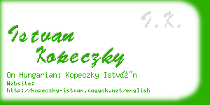 istvan kopeczky business card